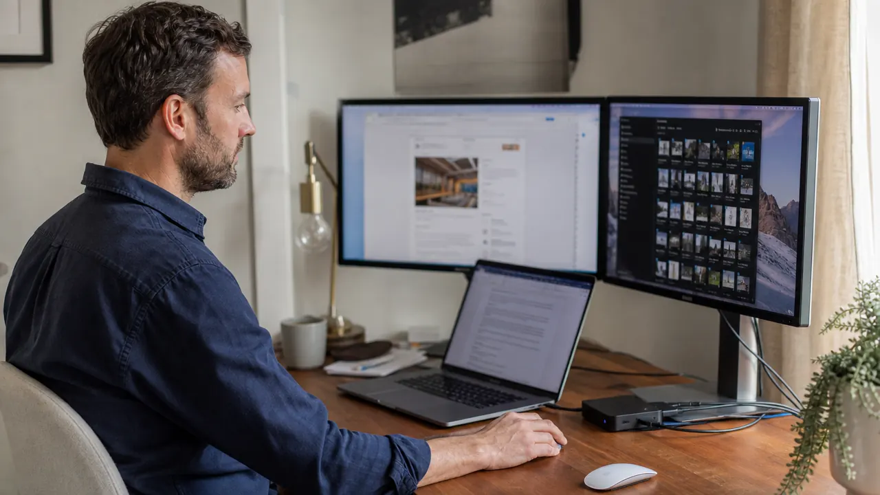 How to Connect Dual Monitors to a Laptop Using a USB-C Docking Station