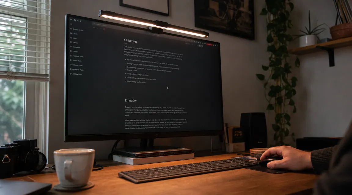 How to Reduce Eye Strain in Your Home Office Using a Monitor Light Bar