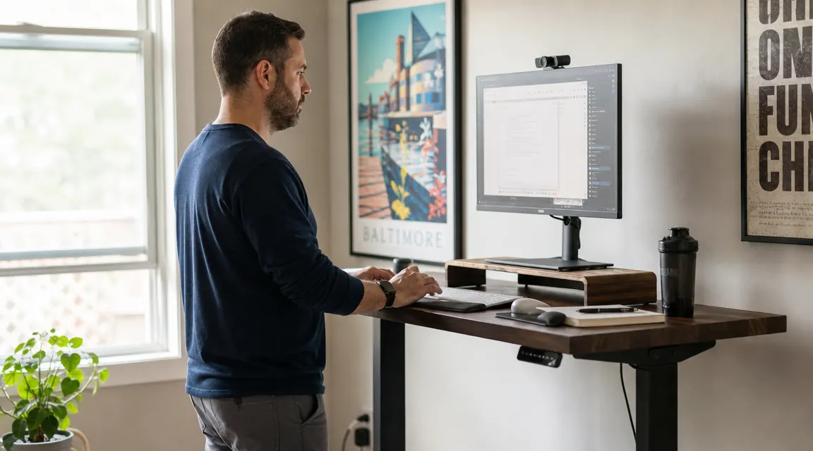 How to Set Up a Home Office Standing Desk the Right Way (Ergonomics Checklist)